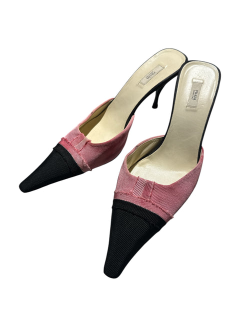 Prada Pink&Black Mules