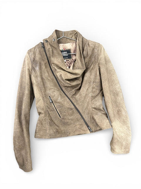 Claudio Iacovelli Leather Brown Jacket