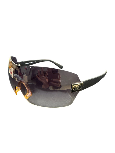 Chanel Dark Purple Mask Sunglasses
