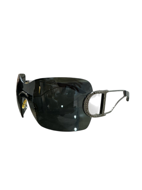 Dior Rhinestones Black Mask Sunglasses