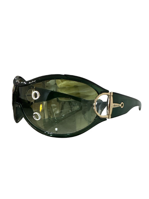 Gucci Green Gold Mask Sunglasses
