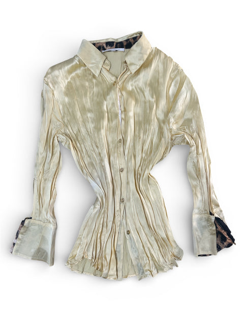 Roberto Cavalli Butter Silk Shirt