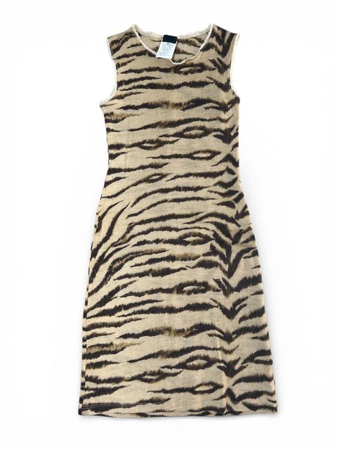 Dolce&Gabbana Tiger Print Wool Dress