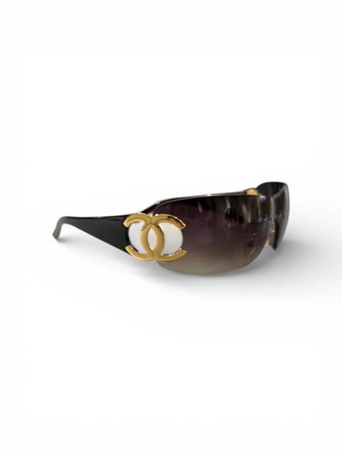 Chanel Sunglasses Gold Logo
