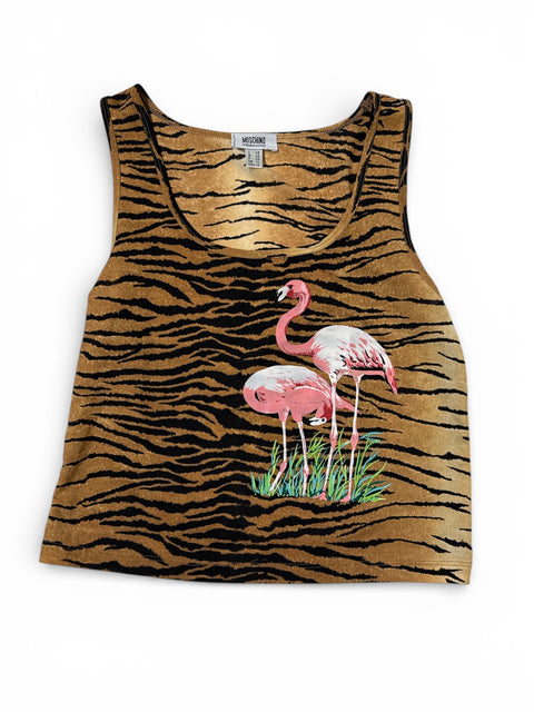 Moschino Tiger Print Tank Top