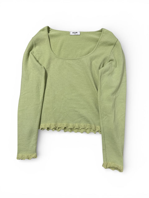 Moschino Green Long Sleeves Top
