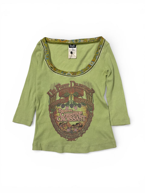 Dolce&Gabbana Print Green Top