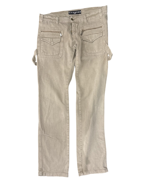Richmond Beige Cargo Jeans