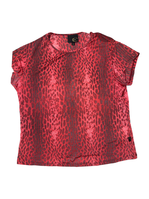 Just Cavalli Red Animal Print T Shirt
