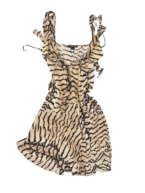 Roberto Cavalli Print Ruffled Dress
