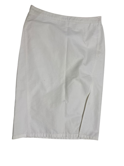 Gucci White Jean Mid Skirt