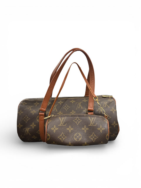 Louis Vuitton Leather Papillon Monogram Bag