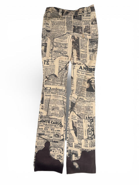 Roberto Cavalli Newspaper Pants