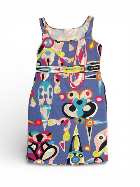 Emilio Pucci Purple Geometric Print Dress