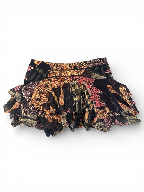 Just Cavalli Mesh Ruffled Skirt