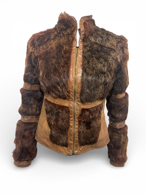 Leather&Fur Camel Jacket