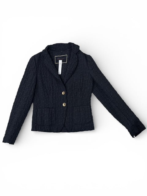 Sandro Ferrone Textured Black Jacket