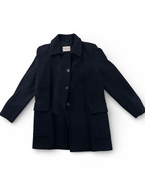 Max&Co Black Wool Mid Coat