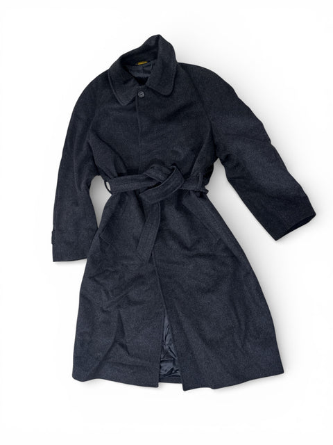 Vintage Heather Grey Long Wool Coat