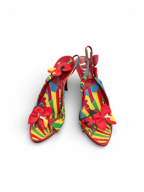 Dior Rasta Print Bow Heels T.39