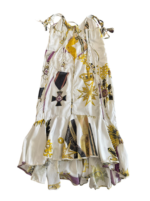 Roberto Cavalli White Medal Print Dress
