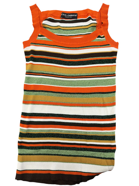 Dolce & Gabbana Oranga Stripes Tank Top