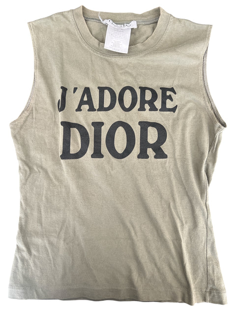 Dior Khaki "J'adore Dior" Top