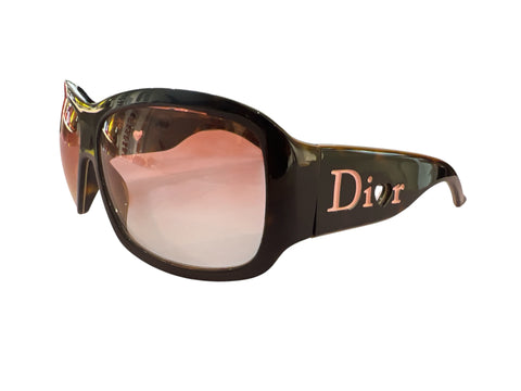 Dior Pink Tortoise-shell Heart Sunglasses
