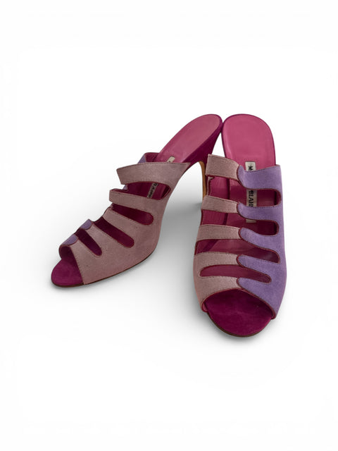 Monolo Blahnik Pink/Purple Heels