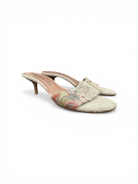 White Pony Hair Heels T.39