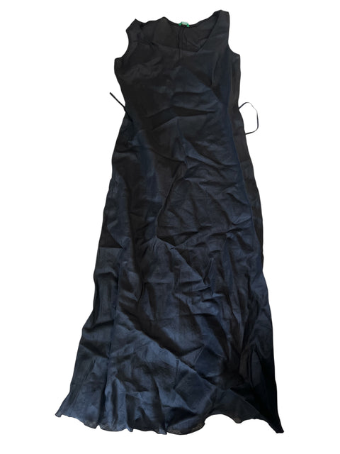 United Colors Of Benetton Black Linen Long Dress