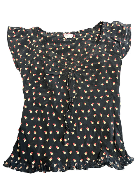 Max&Co Black Red Polka Dott Top