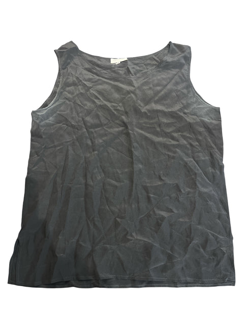 Vintage Black Silk Tank Top