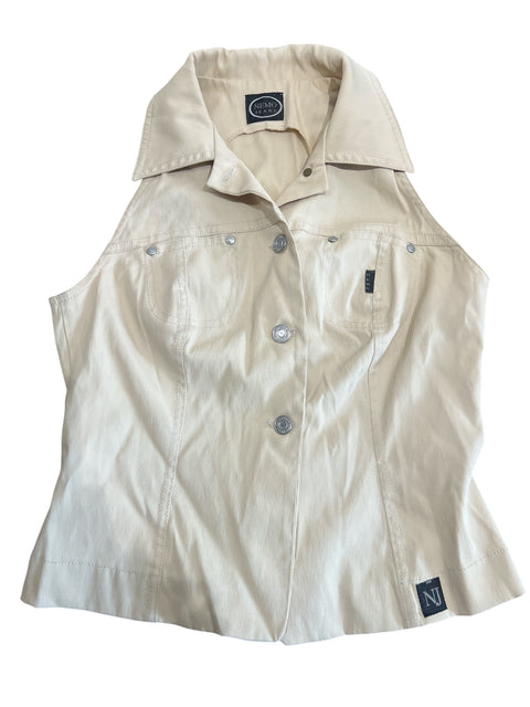 Nemo Jeans Beige Backless Top