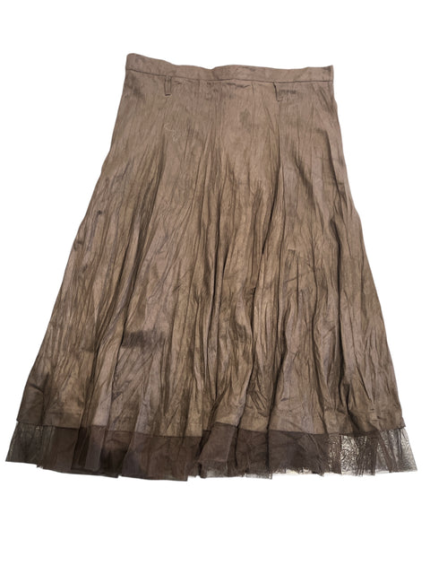 Vintage Brown Daim Long Skirt