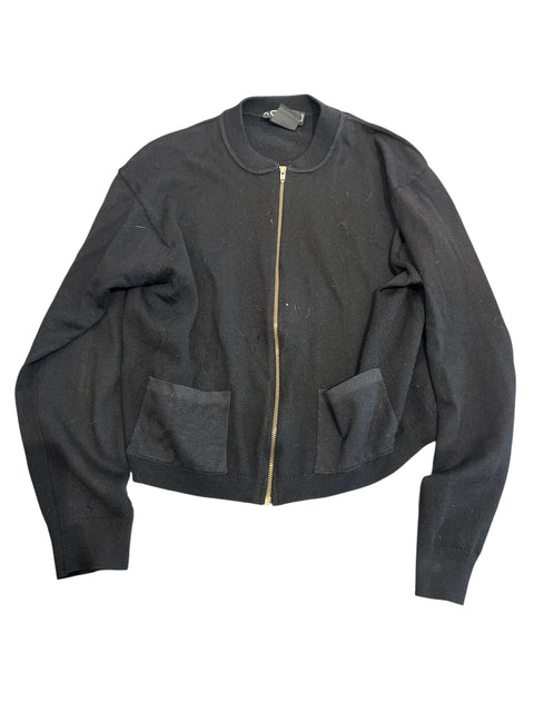 Kookai Black Knit Bomber Style Jacket