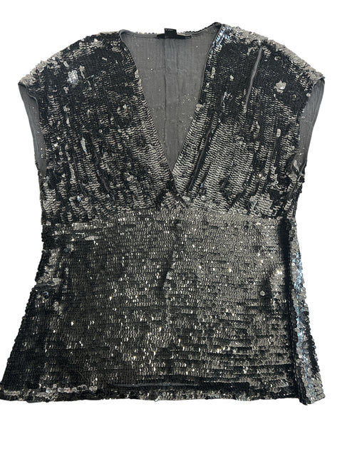 DKNY Black Sequin Top
