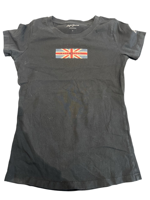 Pepe Jeans Black English Flag T-Shirt