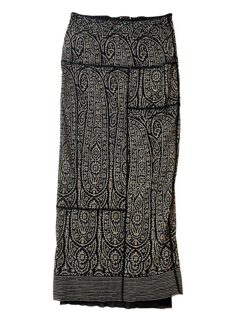 JPG Mesh Paisley Print Long Skirt