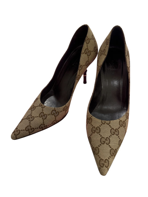 Gucci Monogramme Bamboo Heels T.36