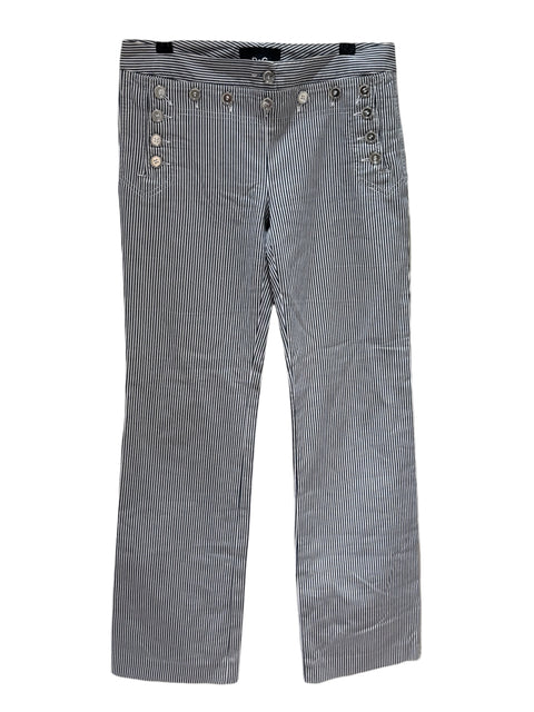 Dolce&Gabbana Striped Silver Button Pant