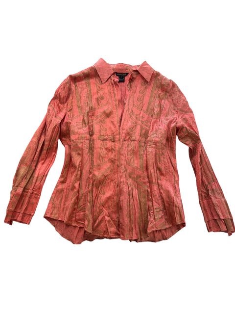 Roberto Cavalli Silk Orange Shirt