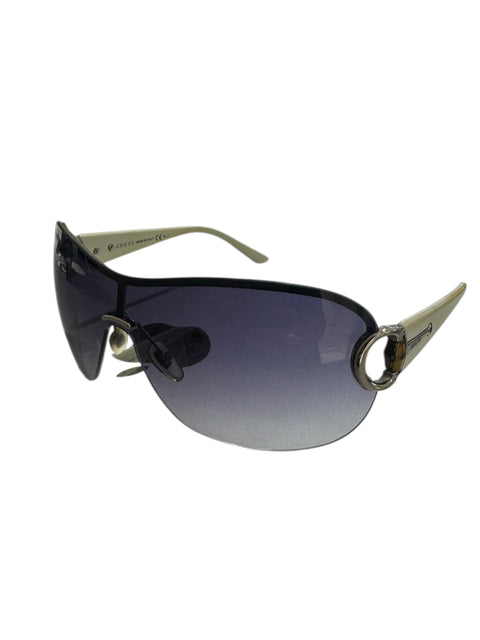 Gucci Mask White Temples Sunglasses