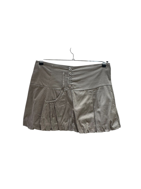 Vintage Brown Mini Cotton Skirt