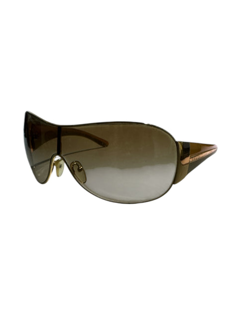 Prada Beige Gold Mask Sunglasses