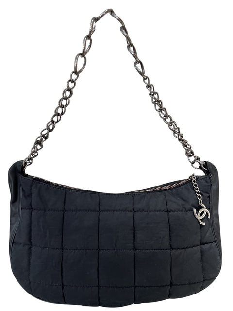 Chanel Chain Shoulder Nylon Black Bag