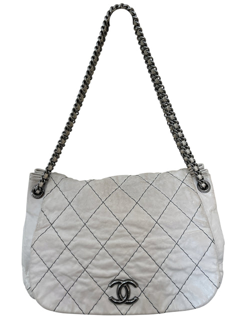 Chanel Wild Stitch Beige Leather Bag
