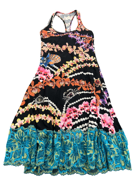 Just Cavalli Black Blue Lace Dress