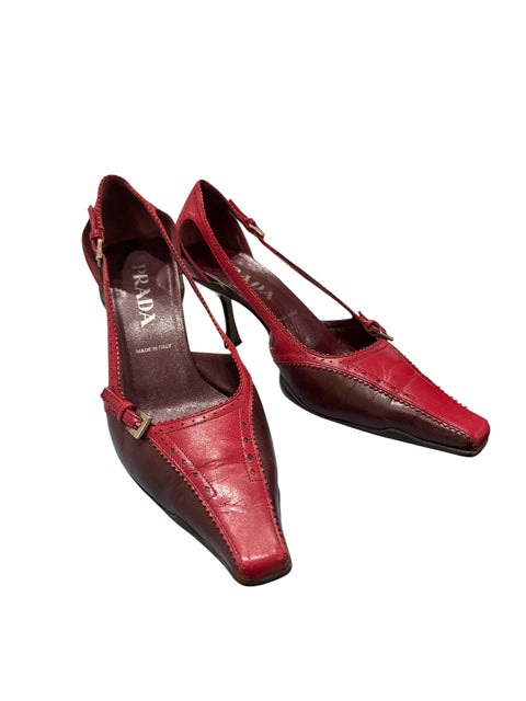 Prada Red Kitten Heels