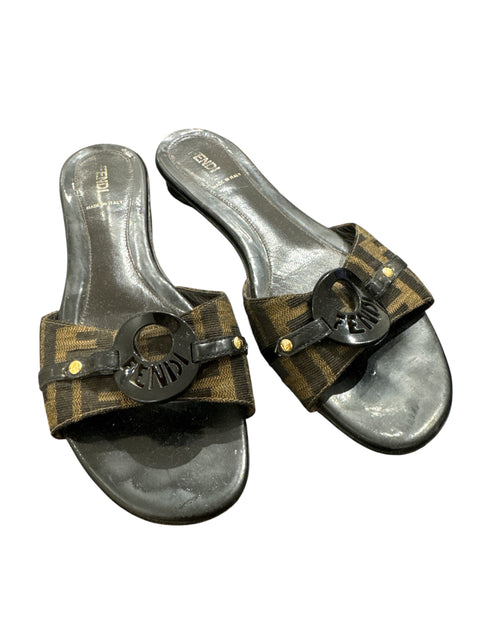 Fendi Canvas Monogram Sandals